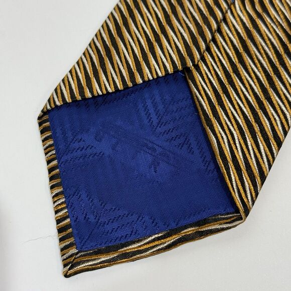 Format Ultra Mens 100% Silk Striped Neck Tie Formal Wear Made in Japan - Picture 9 of 17